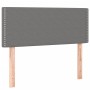 Cama box spring con colchón tela gris oscuro 120x190 cm