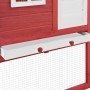 Chicken coop with nesting box solid red and white fir wood by vidaXL, Cages and habitats for small animals - Ref: Foro24-1708...