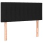 Cama box spring con colchón tela negro 120x190 cm