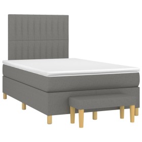 Box spring bed with dark gray fabric mattress 120x190 cm by , Beds and slatted bases - Ref: Foro24-3270419, Price: 445,49 €, ...