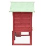 Solid red and white fir wood hutch 140x63x120 cm by vidaXL, Cages and habitats for small animals - Ref: Foro24-170871, Price:...