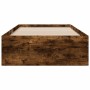 Smoked oak engineered wood bed with drawers 100x200 cm by , Beds and slatted bases - Ref: Foro24-3280423, Price: 113,66 €, Di...