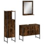 Set de muebles baño 3 pzas madera contrachapada roble ahumado de , Muebles de baño - Ref: Foro24-3214351, Precio: 160,40 €, D...