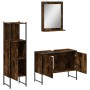 Set de muebles baño 3 pzas madera contrachapada roble ahumado de , Muebles de baño - Ref: Foro24-3214351, Precio: 167,14 €, D...