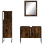 Set de muebles baño 3 pzas madera contrachapada roble ahumado de , Muebles de baño - Ref: Foro24-3214351, Precio: 167,14 €, D...