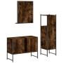 Set de muebles baño 3 pzas madera contrachapada roble ahumado de , Muebles de baño - Ref: Foro24-3214351, Precio: 167,14 €, D...