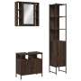 Set de muebles de baño 3 pzas madera contrachapada roble marrón de , Muebles de baño - Ref: Foro24-3214739, Precio: 200,99 €,...