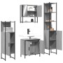 Set de muebles de baño 4 pzas madera contrachapada gris sonoma de , Muebles de baño - Ref: Foro24-3214713, Precio: 245,99 €, ...