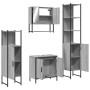 Set de muebles de baño 4 pzas madera contrachapada gris sonoma de , Muebles de baño - Ref: Foro24-3214713, Precio: 250,62 €, ...