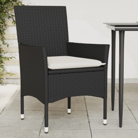 Garden armchairs with cushions 2 pcs black synthetic rattan by , Garden chairs - Ref: Foro24-368108, Price: 130,29 €, Discoun...