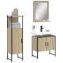 Set de muebles de baño 3 pzas madera contrachapada roble sonoma de , Muebles de baño - Ref: Foro24-3214345, Precio: 169,46 €,...