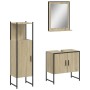 Set de muebles de baño 3 pzas madera contrachapada roble sonoma de , Muebles de baño - Ref: Foro24-3214345, Precio: 169,46 €,...