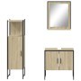 Set de muebles de baño 3 pzas madera contrachapada roble sonoma de , Muebles de baño - Ref: Foro24-3214345, Precio: 169,46 €,...