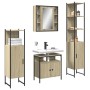 Sonoma Oak Engineered Wood 4-Piece Bathroom Furniture Set by , Bathroom furniture - Ref: Foro24-3214766, Price: 333,05 €, Dis...