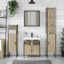 Sonoma Oak Engineered Wood 4-Piece Bathroom Furniture Set by , Bathroom furniture - Ref: Foro24-3214766, Price: 333,05 €, Dis...