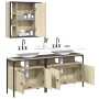 Sonoma oak plywood 3-piece bathroom furniture set by , Bathroom furniture - Ref: Foro24-3214726, Price: 215,00 €, Discount: %