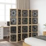 Divider screen 5 panels solid Paulownia wood brown black by , Room dividers - Ref: Foro24-358806, Price: 132,51 €, Discount: %