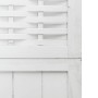 Biombo separador de 4 paneles madera maciza Paulownia blanco