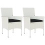 Garden chairs with cushions 2 units white synthetic rattan by , Garden chairs - Ref: Foro24-368115, Price: 167,48 €, Discount: %