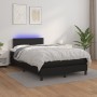 Cama box spring con colchón LED cuero sintético negro 120x190cm de , Camas y somieres - Ref: Foro24-3270129, Precio: 397,99 €...