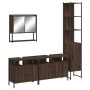 4-piece bathroom furniture set in brown oak plywood by , Bathroom furniture - Ref: Foro24-3214689, Price: 228,41 €, Discount: %