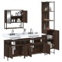 4-piece bathroom furniture set in brown oak plywood by , Bathroom furniture - Ref: Foro24-3214689, Price: 228,41 €, Discount: %