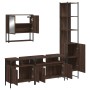 4-piece bathroom furniture set in brown oak plywood by , Bathroom furniture - Ref: Foro24-3214689, Price: 228,41 €, Discount: %