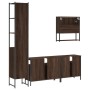 4-piece bathroom furniture set in brown oak plywood by , Bathroom furniture - Ref: Foro24-3214689, Price: 228,41 €, Discount: %