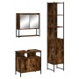 Set de muebles baño 3 pzas madera contrachapada roble ahumado de , Muebles de baño - Ref: Foro24-3214677, Precio: 188,68 €, D...