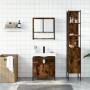 3-piece bathroom furniture set smoked oak plywood by , Bathroom furniture - Ref: Foro24-3214677, Price: 177,99 €, Discount: %