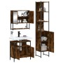 3-piece bathroom furniture set smoked oak plywood by , Bathroom furniture - Ref: Foro24-3214677, Price: 177,99 €, Discount: %