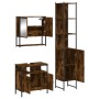 Set de muebles baño 3 pzas madera contrachapada roble ahumado de , Muebles de baño - Ref: Foro24-3214677, Precio: 188,68 €, D...