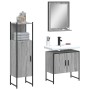 Sonoma gray plywood 3-piece bathroom furniture set by , Bathroom furniture - Ref: Foro24-3214347, Price: 146,79 €, Discount: %