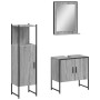 Sonoma gray plywood 3-piece bathroom furniture set by , Bathroom furniture - Ref: Foro24-3214347, Price: 146,79 €, Discount: %