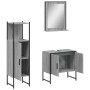 Sonoma gray plywood 3-piece bathroom furniture set by , Bathroom furniture - Ref: Foro24-3214347, Price: 146,79 €, Discount: %