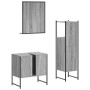 Sonoma gray plywood 3-piece bathroom furniture set by , Bathroom furniture - Ref: Foro24-3214347, Price: 146,79 €, Discount: %