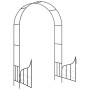 Garden arch with black iron door 138x40x238 cm by vidaXL, Pergolas, arches and garden trellises - Ref: Foro24-47092, Price: 8...