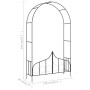 Arco de jardín con puerta hierro negro 138x40x238 cm de vidaXL, Pérgolas, arcos y enrejados de jardín - Ref: Foro24-47092, Pr...