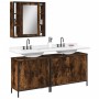 3-piece bathroom furniture set smoked oak plywood by , Bathroom furniture - Ref: Foro24-3214732, Price: 187,47 €, Discount: %