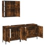 3-piece bathroom furniture set smoked oak plywood by , Bathroom furniture - Ref: Foro24-3214732, Price: 181,99 €, Discount: %