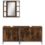 3-piece bathroom furniture set smoked oak plywood by , Bathroom furniture - Ref: Foro24-3214732, Price: 181,99 €, Discount: %