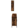 3-piece bathroom furniture set smoked oak plywood by , Bathroom furniture - Ref: Foro24-3214732, Price: 181,99 €, Discount: %