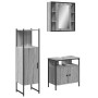 Set de muebles de baño 3 pzas madera contrachapada gris sonoma de , Muebles de baño - Ref: Foro24-3214758, Precio: 181,52 €, ...