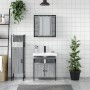 Sonoma gray plywood 3-piece bathroom furniture set by , Bathroom furniture - Ref: Foro24-3214758, Price: 186,99 €, Discount: %