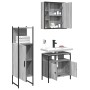 Sonoma gray plywood 3-piece bathroom furniture set by , Bathroom furniture - Ref: Foro24-3214758, Price: 186,99 €, Discount: %