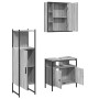 Sonoma gray plywood 3-piece bathroom furniture set by , Bathroom furniture - Ref: Foro24-3214758, Price: 186,99 €, Discount: %