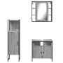 Set de muebles de baño 3 pzas madera contrachapada gris sonoma