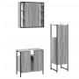 Sonoma gray plywood 3-piece bathroom furniture set by , Bathroom furniture - Ref: Foro24-3214758, Price: 186,99 €, Discount: %