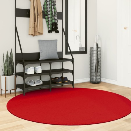 Red OVIEDO short pile rug Ø 160 cm by , Rugs - Ref: Foro24-375634, Price: 64,92 €, Discount: %