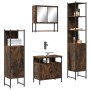 4-piece bathroom furniture set smoked oak plywood by , Bathroom furniture - Ref: Foro24-3214707, Price: 245,87 €, Discount: %